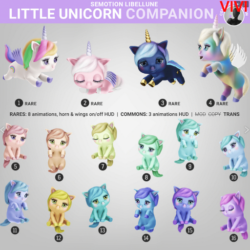 3. SEmotion Libellune Little Unicorn Companion RARE