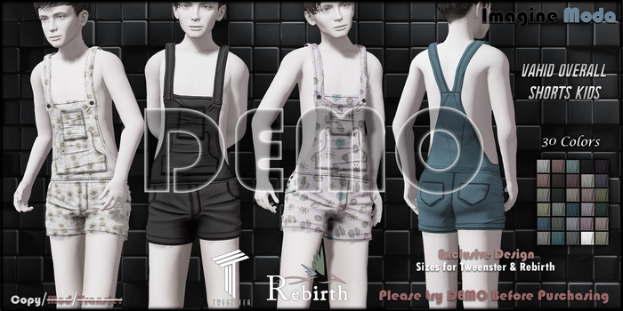 -Imagine- Vahid Overall Shorts Kids -DEMO-