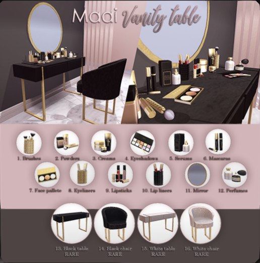 15. MAAI Vanity table  White RARE
