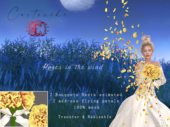 !C! Yellow Roses In The Wind