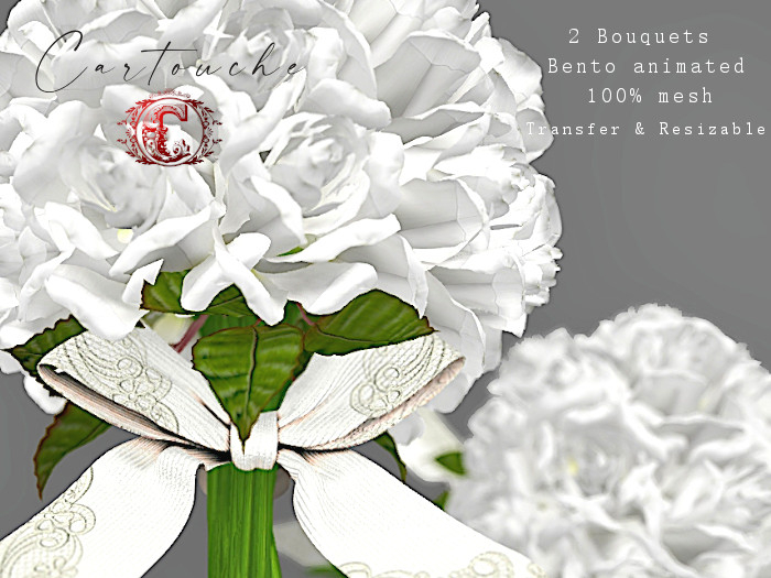 !C! Bento White Roses Bouquets