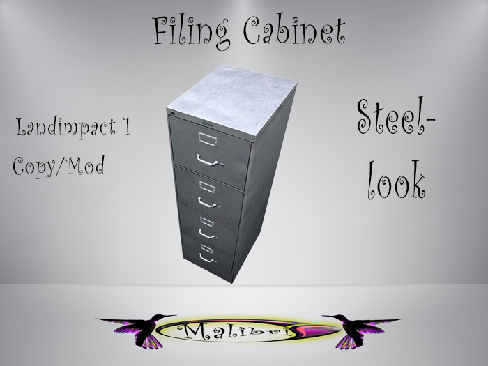 Filing Cabinet Steel look
