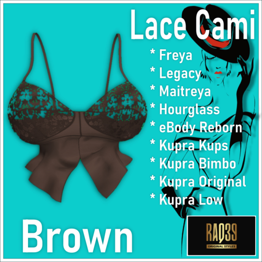 [R39] Lace Cami-Brown