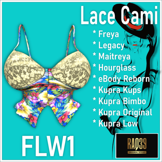 [R39] Lace Cami-FLW1