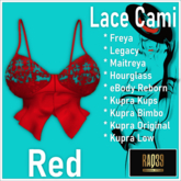 [R39] Lace Cami-Red