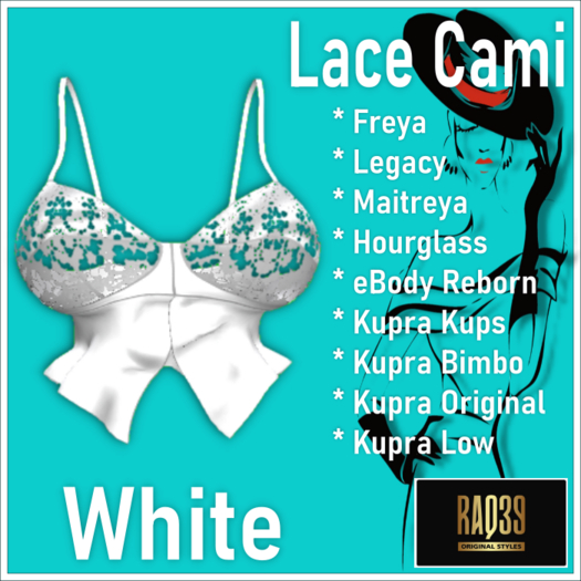 [R39] Lace Cami-White