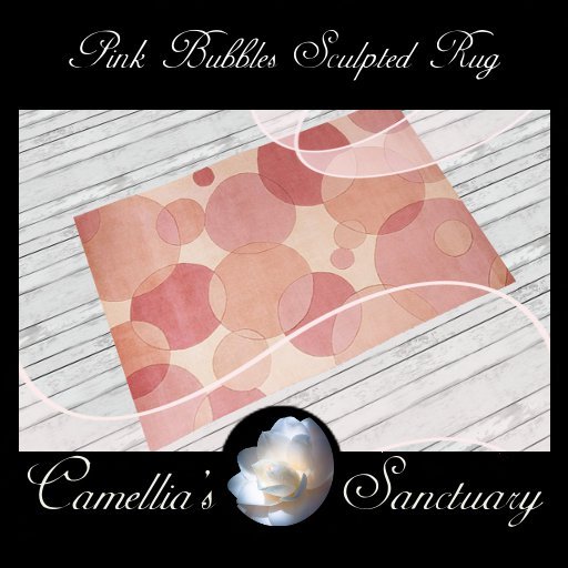 Pink Bubbles Sculpted Rug
