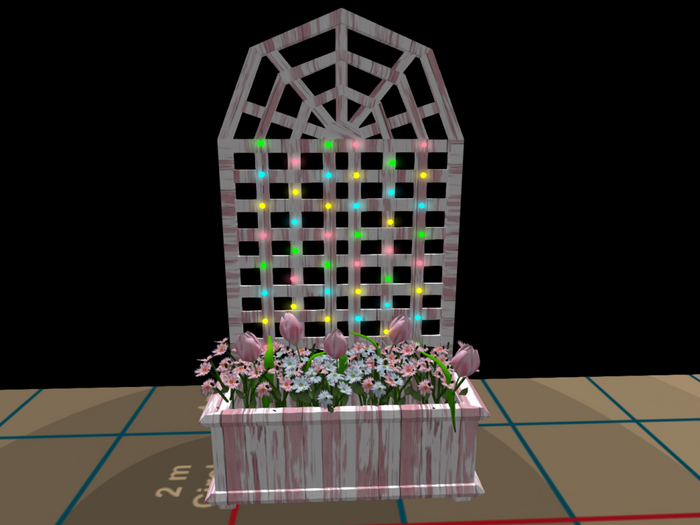 Pink & White Wood Spring/Easter Planter (C/M)