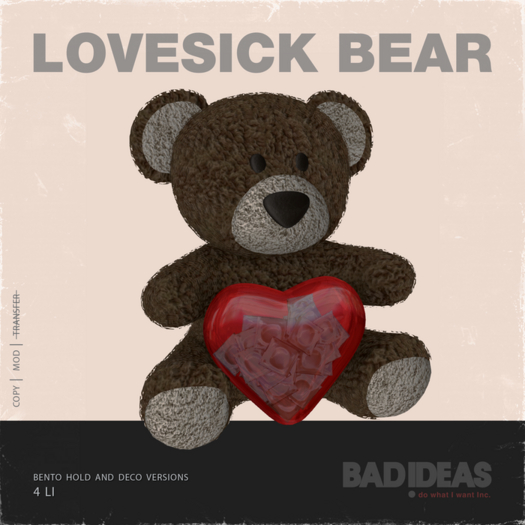 ' BAD IDEAS ' Lovesick Bear