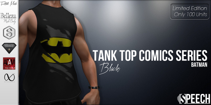 SPEECH Tank Top CS Batman Black