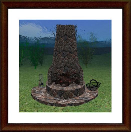 stone fireplace