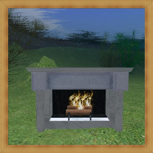 white fireplace