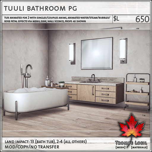 Trompe Loeil - Tuuli Bathroom Set PG [mesh]