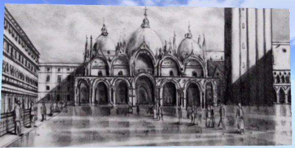 Town Square Plaza Painting
