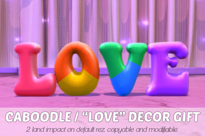 Caboodle - "Love" Decor (Free Gift) - Pride