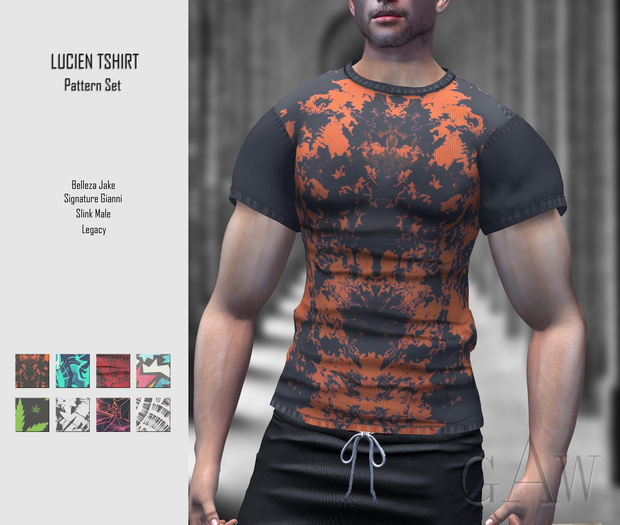 GAW Lucien Tshirt Pattern Set FATPACK