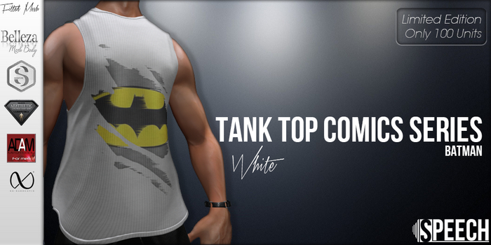SPEECH Tank Top CS Batman White