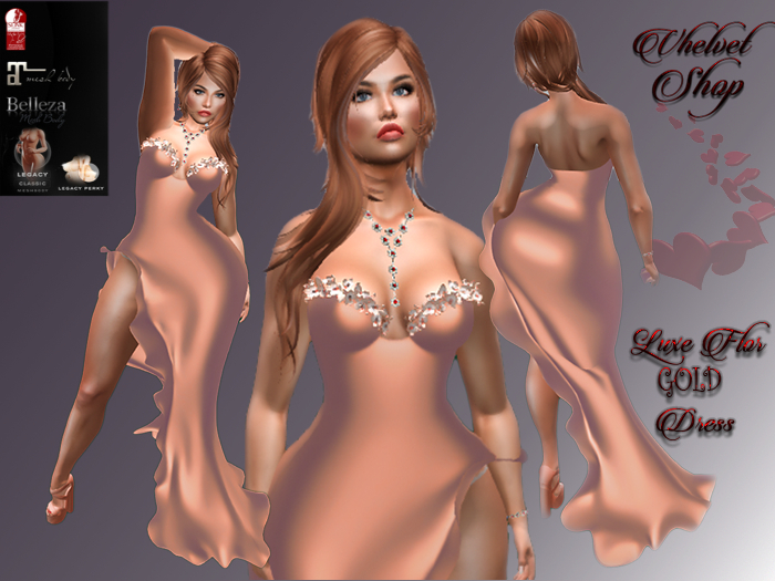 Luxe Flor Gold Dress