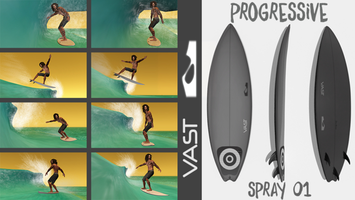 Progressive V-Surfboard - SPRAY 01