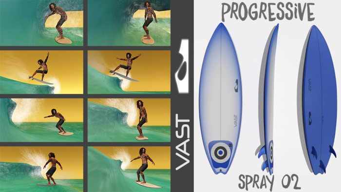  Progressive V-Surfboard - SPRAY 02