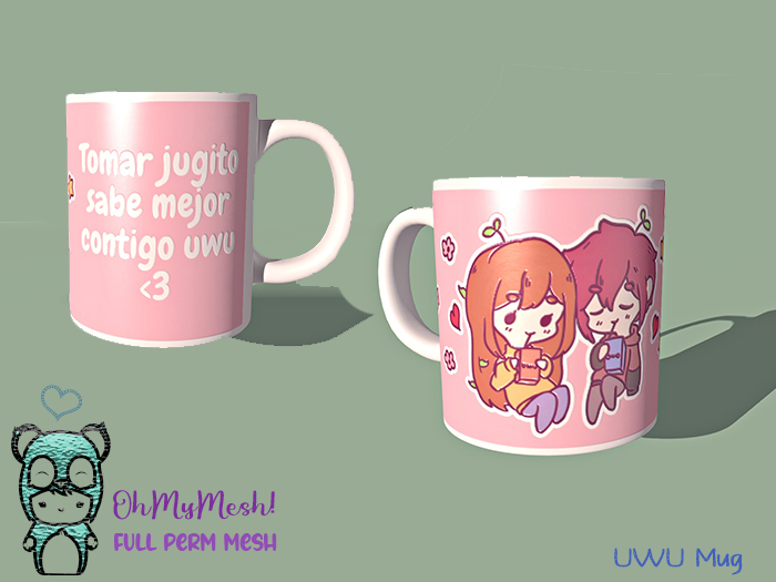 OhMyMesh! UWU Mug - Full Perm Mesh