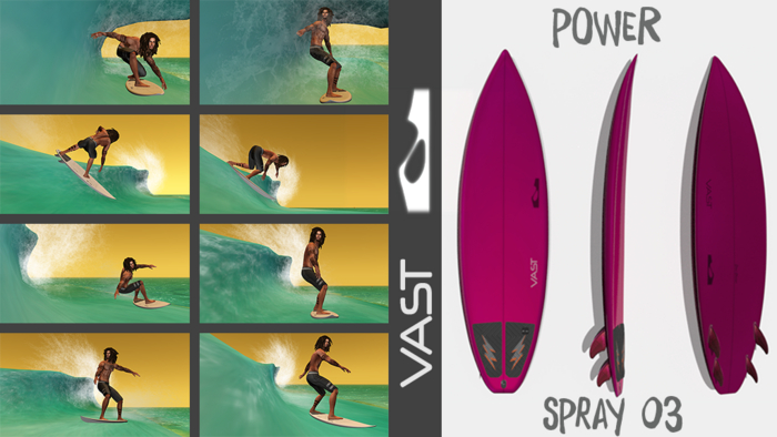 Power V-Surfboard - SPRAY 03