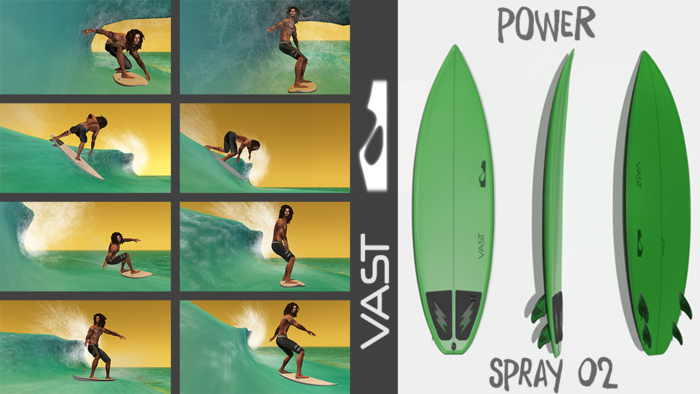 Power V-Surfboard - SPRAY 02