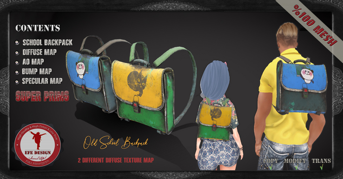 (Efe Design) School Backpack Fatpack Fullperm 