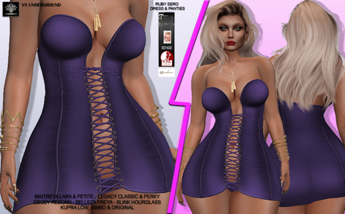 **RUBY SERO BLUE DRESS AND PANTIES**