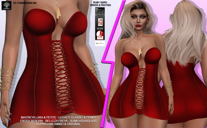 **RUBY SERO RED DRESS AND PANTIES**