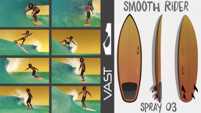 Smooth Rider V-Surfboard - SPRAY 03