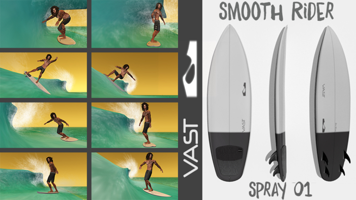 Smooth Rider V-Surfboard - SPRAY 01