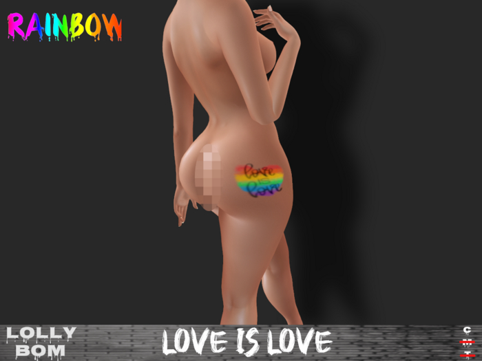 LOLLY's BOM things... [tattoo] Rainbow - Love is Love (Hip)