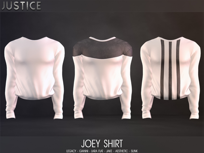 [JUSTICE] JOEY SHIRT - SNOW