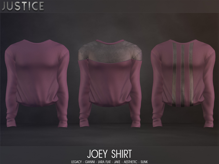 [JUSTICE] JOEY SHIRT - BERRY