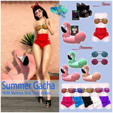 .Viki. Summer Flamingo - Green - Common
