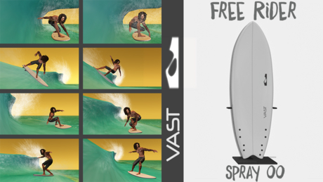 Free Rider Riser Second Life Marketplace - Free Rider V-Surfboard Rezzer - 03