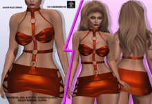 **JACKIE RUZC COPPER LEATHER DRESS **