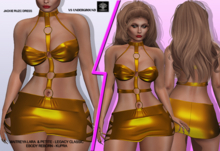 **JACKIE RUZC GOLD LEATHER DRESS **