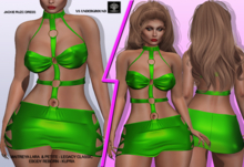 **JACKIE RUZC LEMON LEATHER DRESS **
