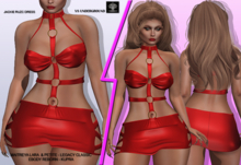 **JACKIE RUZC RED LEATHER DRESS **