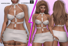 **JACKIE RUZC WHITE LEATHER DRESS **