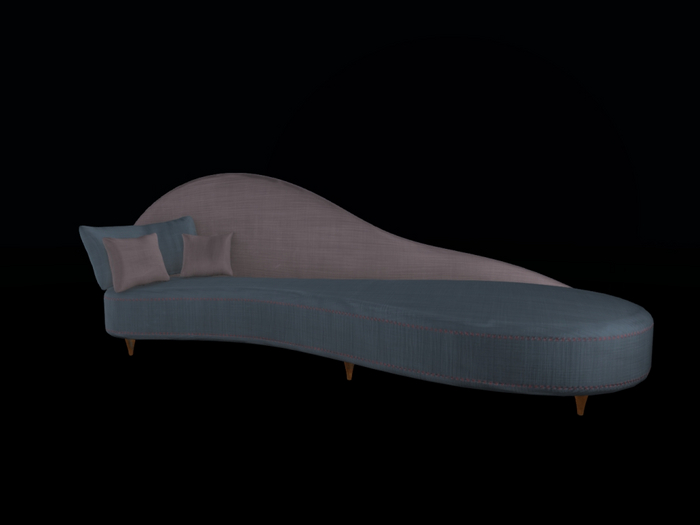 Full Perm Furniture "3D PBR Curved Sofa"