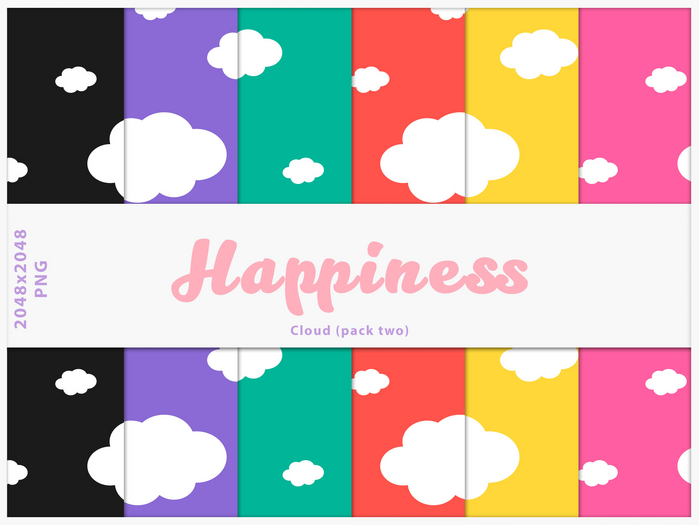 HAPPINESS - CLOUD PACK2 - FULLPERM TEXTURES