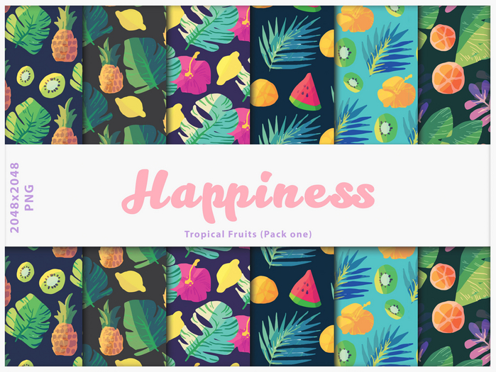 HAPPINESS TROPICAL FRUITS -pack1