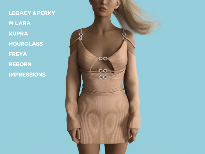 $NT Cold Shoulder Mini Dress TAN