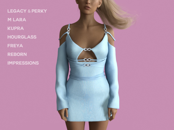 $NT Cold Shoulder Mini Dress POWDER