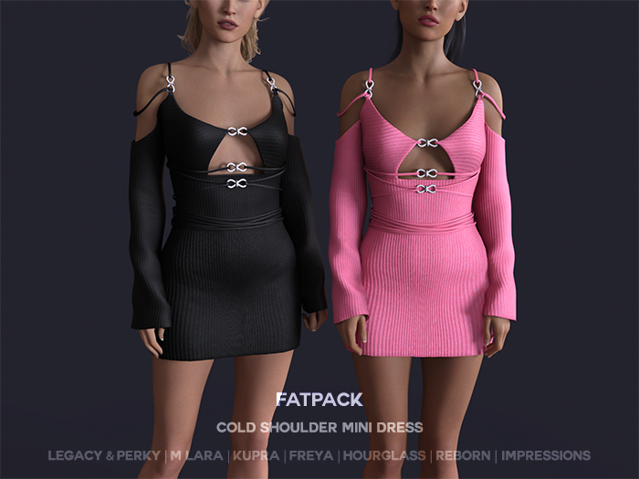 $NT Cold Shoulder Mini Dress FATPACK