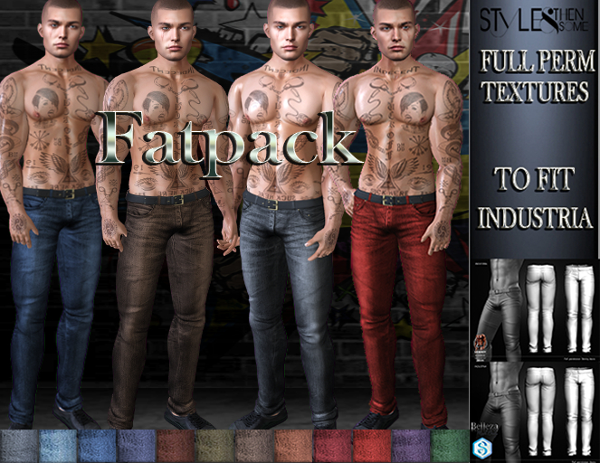 STYLES-INDUSTRIA Jeans -Texture FULL PERM - Fatpack