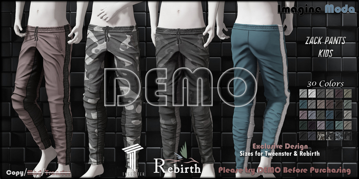 -Imagine- Zack Pants Kids -DEMO-